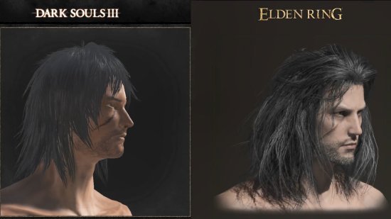 《艾尔登法环》《黑暗之魂3》发型对比