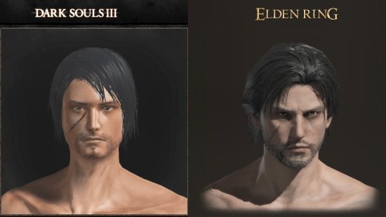 《艾尔登法环》《黑暗之魂3》发型对比