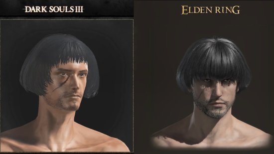 《艾尔登法环》《黑暗之魂3》发型对比
