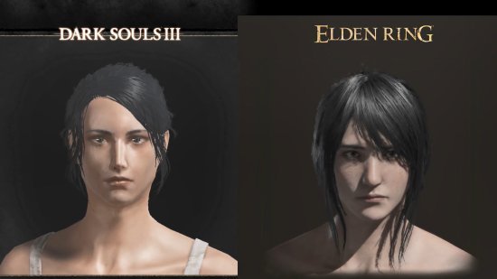 《艾尔登法环》《黑暗之魂3》发型对比