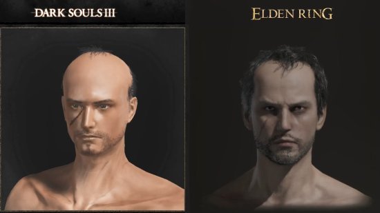 《艾尔登法环》《黑暗之魂3》发型对比