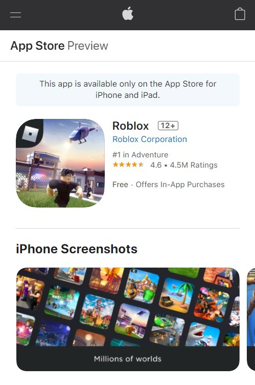  ROBLOX mobile game iOS system download