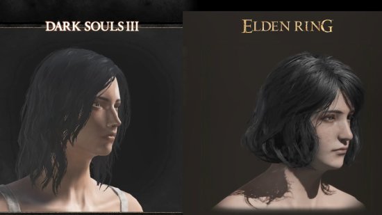 《艾尔登法环》《黑暗之魂3》发型对比