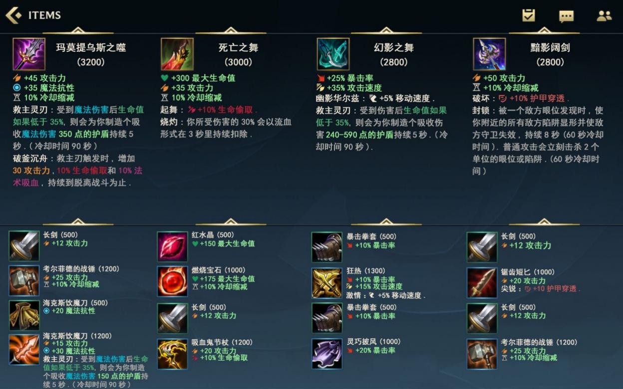 英雄联盟手游翻译汇总