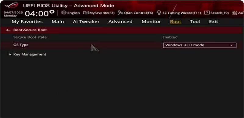 PC开启安全启动步骤