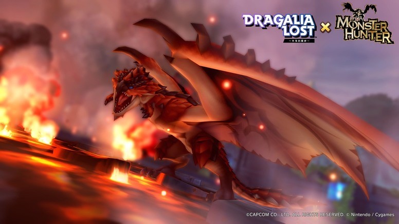 《失落的龙绊》x《魔物猎人》公开「雄火龙」3D 模组 原创武器等情报