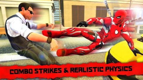 Superhero Iron Ninja Battle: City Rescue Fight Sim