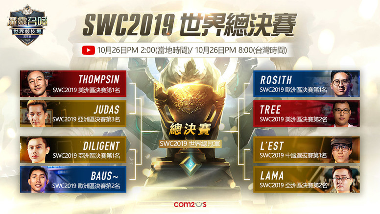 《魔灵召唤》SWC19 世界总决赛赛程公布 10 月 26 日开战