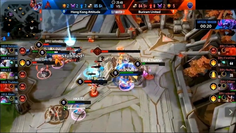 《传说对决》AIC 国际赛赛况速报 HKA 止步四强