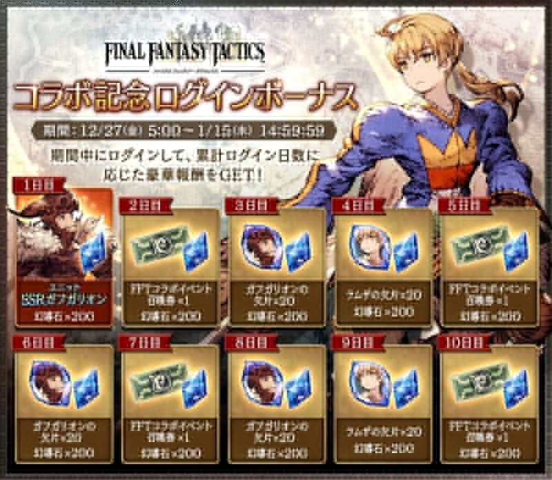 《FFBE 幻影战争》联动《FFT》实装新活动及700万下载纪念