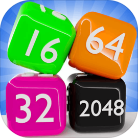 2048 Number Cubes Merge Puzzle
