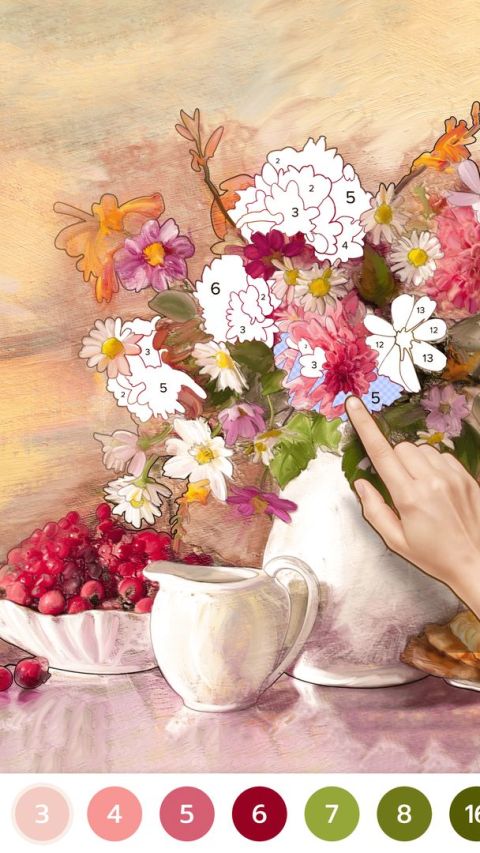 Color by Number with Swipes: Coloring Games