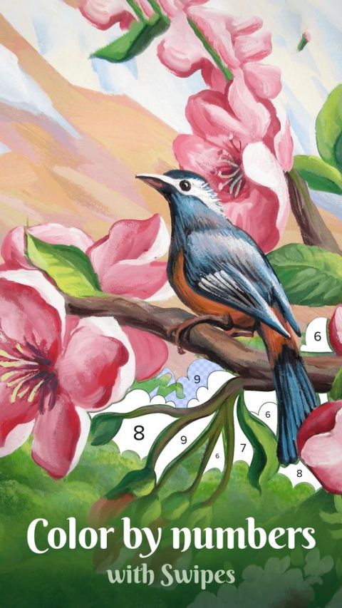 Color by Number with Swipes: Coloring Games