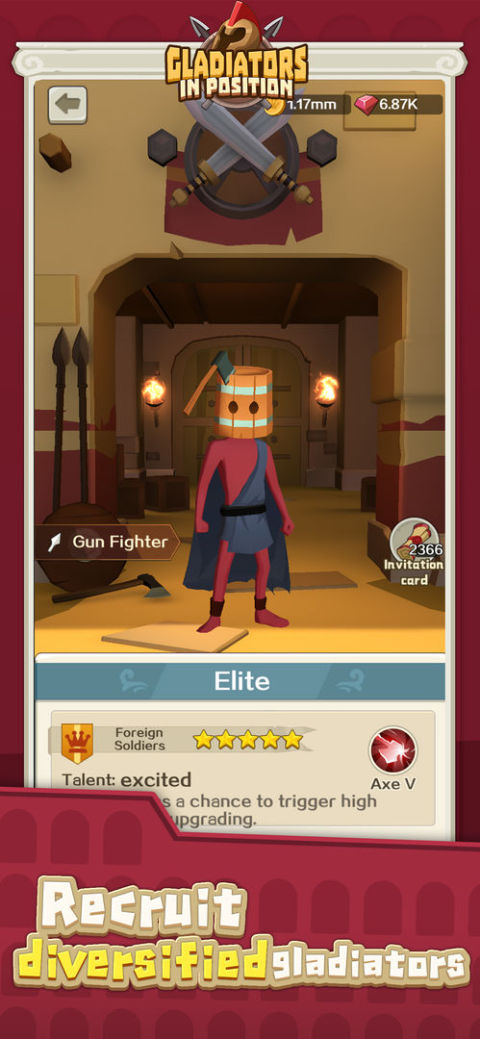 Gladiators in position