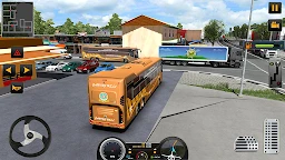 歐洲高速公路真正的公共汽車 3d