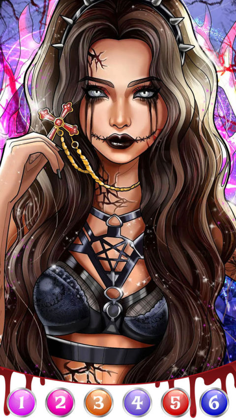 Dark, Horror Color by Number