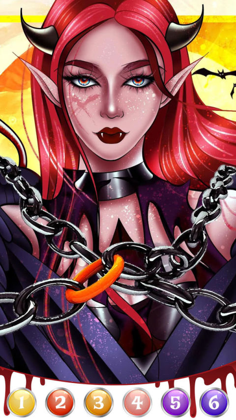 Dark, Horror Color by Number