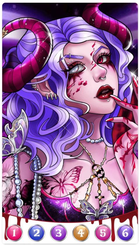 Dark, Horror Color by Number