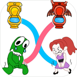 Toilet Rope Rescue: Pee Rush