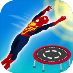 Superhero Flip Jump:Spider Sky