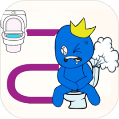 Toilet Rush Run: Draw Puzzle