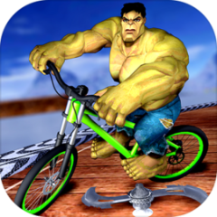 Bicycle Super Hero Ramp Stunts