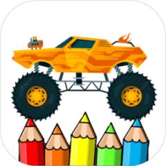 coloring big monster truck
