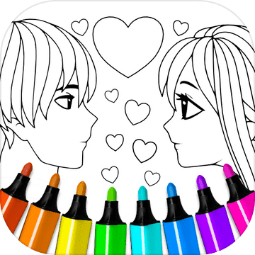 Valentines love coloring book
