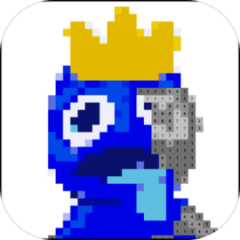 Color by Number Rainbow Friend