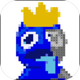 Color by Number Rainbow Friend