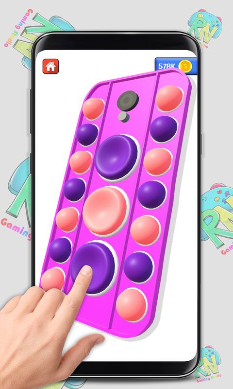 DIY Pop it Fidget Toys 3D Phone Case Game