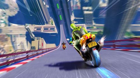 超級英雄自行車特技GT賽車 - 大型斜坡遊戲