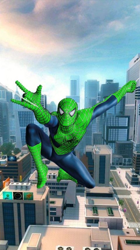Super Amazing Green Spider Rope Hero Miami Gang