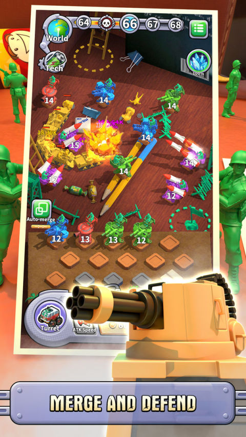 Army Men Defense: Merge Turrets