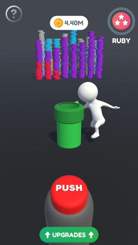 Idle Coin Button: Coin pusher. Idle clicker games