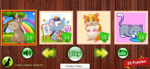 Lovely Animal Puzzles