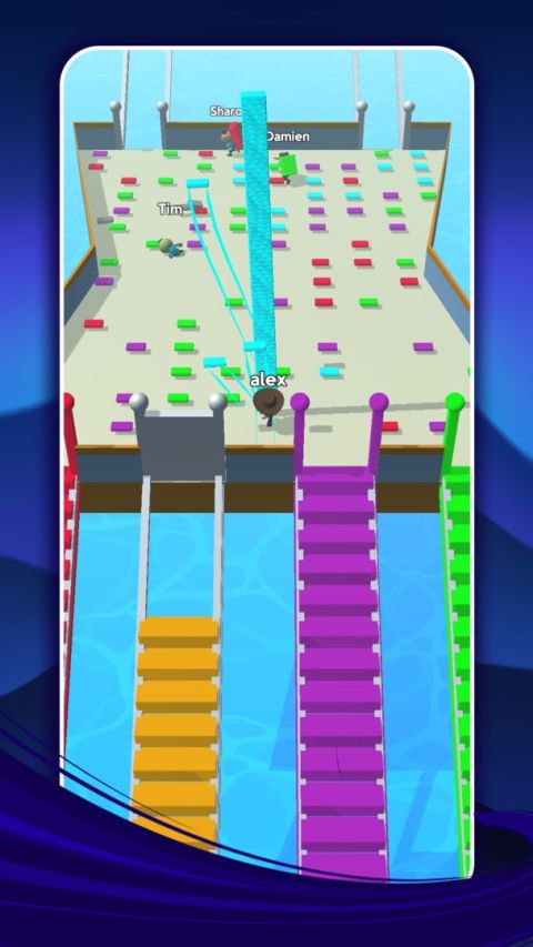 Bridge Run: Stairs Race Build - Cross Game