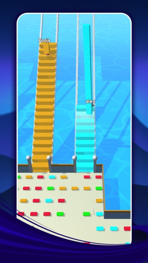 Bridge Run: Stairs Race Build - Cross Game