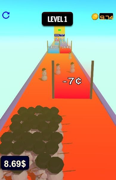Snowman race: snow run race 3D