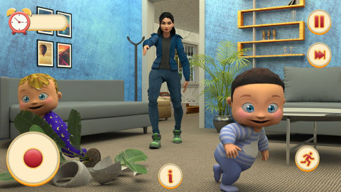 孕婦媽媽和雙胞胎寶寶–新生嬰兒懷孕護理遊戲