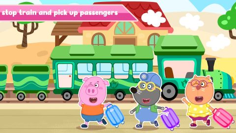 Wolfoo Train - Railway Station