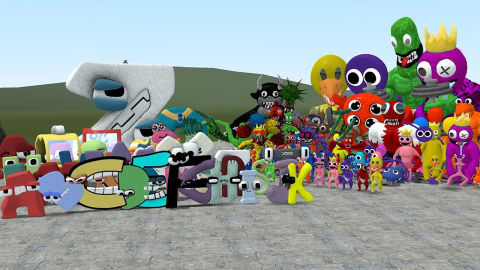 Alphabet.io: Rainbow Smasher