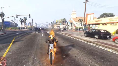 Ghost Rider 3D Game : Death Bike Riding Stunt Race