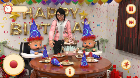 孕婦媽媽和雙胞胎寶寶–新生嬰兒懷孕護理遊戲