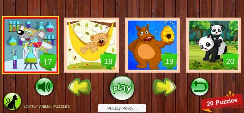 Lovely Animal Puzzles