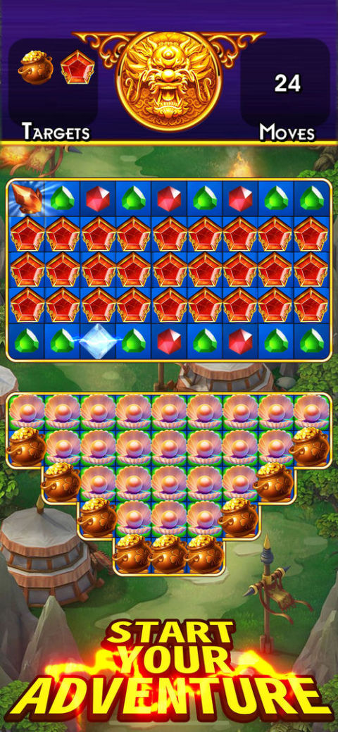 Match 3 - Dragons Treasure