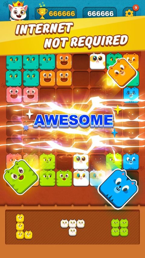 Block Crush™ - Cute Kitty Puzzle Game