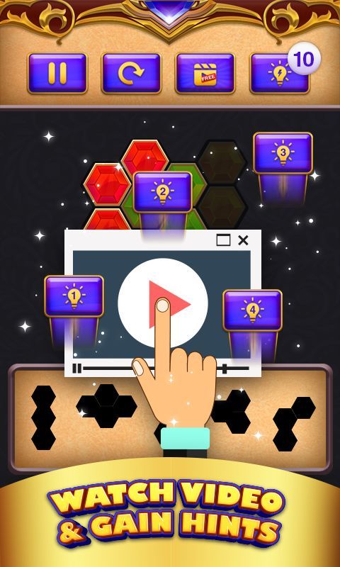 Hexa Block Puzzle Golden Touch