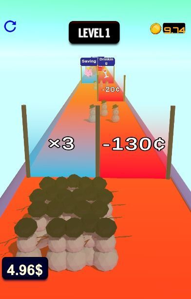 Snowman race: snow run race 3D