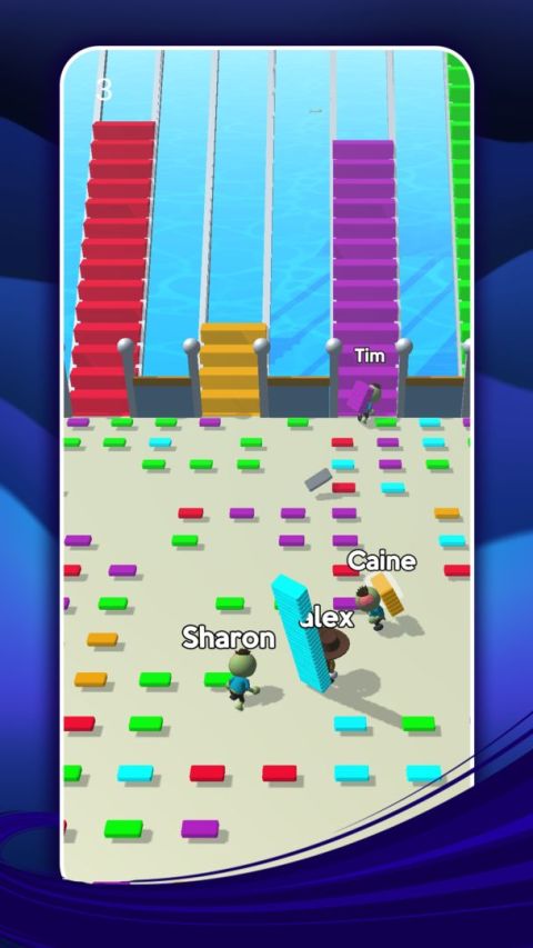 Bridge Run: Stairs Race Build - Cross Game